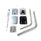 Retrac Mirror Assy, Safety, 3992 Polished Stainless, 18 In. To 23 In. Adjust Arm Lor Univ Mount, Four 604697 - alternate 1